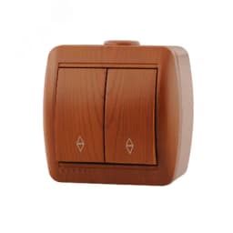 Ната Выключатель проходной х2 сосна Lezard