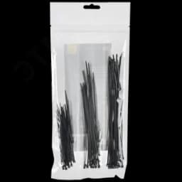 Набор хомутов 2,5х100, 2,5х150, 2,5х200 чер. (75шт/упак)