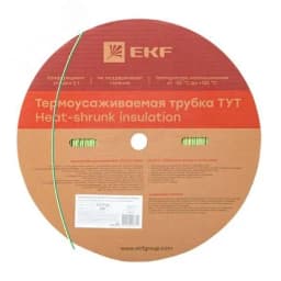 Трубка термоусаживаемая ТУТ нг 2/1 жел-зел рулон PROxima EKF