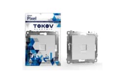 Розетка компьютерная 1-м СП Pixel RJ45 кат.5E механизм беж. TOKOV ELECTRIC TKE-PX-RC1-C02