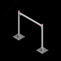 Опорная конструкция для горизонтальных прямоугольных воздуховодов и металлических лотков кабеленесущих систем TECHNORAPTOR STEELFOOT 1000х1000 HD КМ-профиль