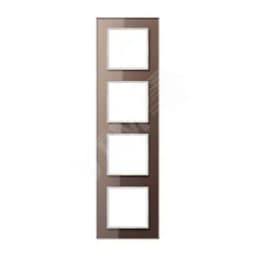 Рамка 4-я для горизонтальной/вертикальной установки  Серия- ACreation  Материал- стекло  Цвет- мокко