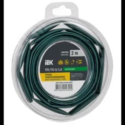Трубка термоусадочная ТТУ нг-LS 3/1,5 зеленая (2м/упак) IEK