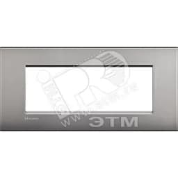 LivingLight Рамка AIR 7 постов Матовый никель