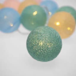 Тайские фонарики Пудра 15 м прозрачный ПВХ 10 LED теплый белый питание 2 х АА батарейки не в комплекте 303089