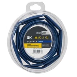 Трубка термоусадочная ТТУ нг-LS 3/1,5 синяя (2м/упак) IEK