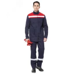 Костюм сварщика Стопфаер, темно-синий с красным, с СОП, р. 120-124/182-188