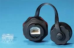 Промышленный модуль Keystone Jack RJ-45 (8P8C) Hyperline KJ-IE-8P8C-C5e-180-BK