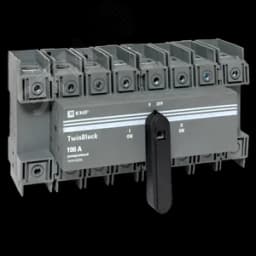 Рубильник 100A 4P реверсивный c рукояткой для прямой установки TwinBlock