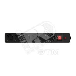 Фильтр сетевой с заземлением ПВС 3-0.75 черный 5м