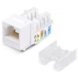 Вставка Keystone Jack RJ-45, 5е заделка 110го типа Hyperline WRline WR-KJ-RJ45-C5E-90 (Белый)