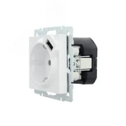VESNA Розетка с/з + USB разъём белая