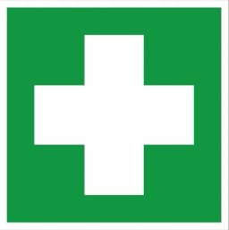 Знак наклейка EC01 "Аптечка первой медицинской помощи" (200х200) ГОСТ 12.4.026-2015 EKF PROxima