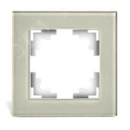 Рамка одноместная, Катрин, стекло, дымчатый Stekker