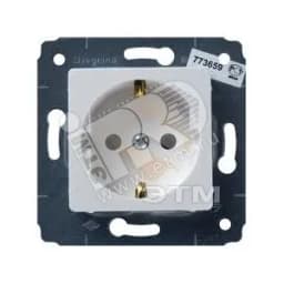 CARIVA Розетка с заземлением белая 695946 Legrand Euro