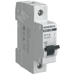 Автоматический выключатель ВА47-29М 1P 1,6А 4,5кА D GENERICA