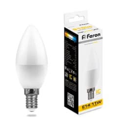 Лампа светодиодная Feron LB770 Свеча E14 11W 2700K 25941