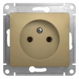 GLOSSA Розетка без заземления в рамку титан GSL000441 Systeme Electric