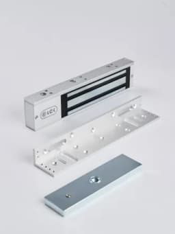 Электромагнитный замок (сила удержания 280кг), в комплекте с уголком, цвет серебристый сатинированный алюминий RAL 7047 RL-EML280-L0S R-Lock