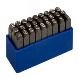 Набор ударных клейм 2 мм, буквы-латиница, 27 предметов