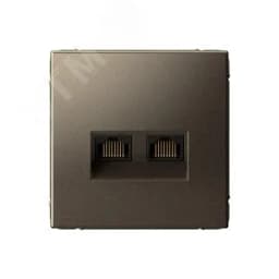 ARTGALLERY РОЗЕТКА двойная компьютерная RJ45+RJ45, кат.6А, механизм, МОККО