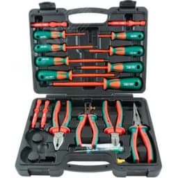 Набор диэлектрический, отверток стержневых и шарнирно-губцевого инструмента, 18 предметов