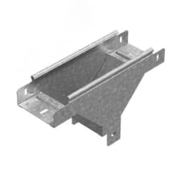 Ответвитель Т-образный вертикальный к лотку 100х100, толщина 1,0 мм, Сендзимир цинк