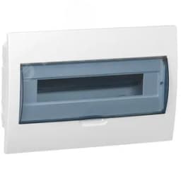 Щит распределительный встраиваемый ЩРв-П-18 IP41 пластиковый белый прозрачная дверь