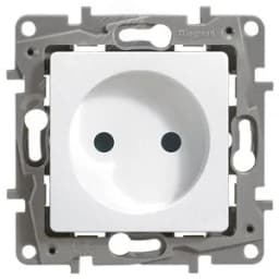 ETIKA Розетка без заземления белая