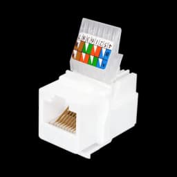 Keystone Jack 8P8C (RJ-45), UTP, 5e. заделка без инструмента, белый (DIY)