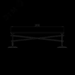 Опорная конструкция для установки оборудования TECHNORAPTOR FOOT 1200х2000 тип 1 HD КМ-профиль