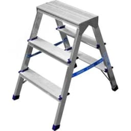 Стремянка алюминиевая, двухсторонняя 3 ступени