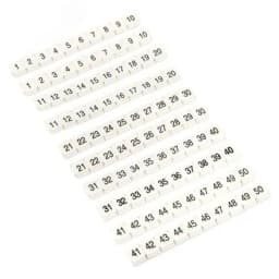 Маркеры для JXB-ST/Push-in 2,5 с нумерацией 1-50 для крепления сбоку (100 шт.) EKF