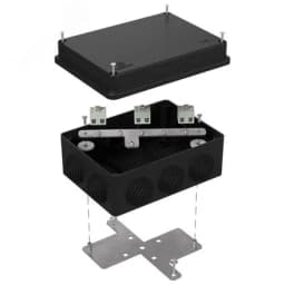 Коробка огнестойкая для кабель-канала 40-0460-FR10.0-8 Е15-Е120 RAL1001 85х85х45 (44 шт/кор)