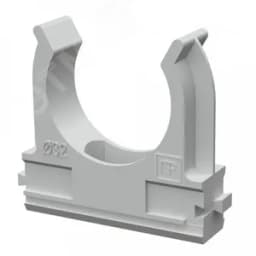 Крепёж-клипса для труб d32 мм безгалогенная (HF) атмосферостойкая серая (25шт/500шт уп/кор) PR13.0347 Промрукав