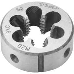 Плашка М20x1.5мм, сталь 9ХС, круглая ручная