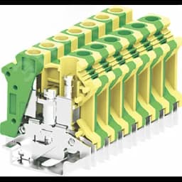 Клемма SUK 1-1 земля винтовая, сечение 10 мм. кв., желто-зеленая