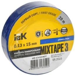 Изолента ПВХ 0.13х15мм (рул.20м) син. IEK UIZ-13-10-K07