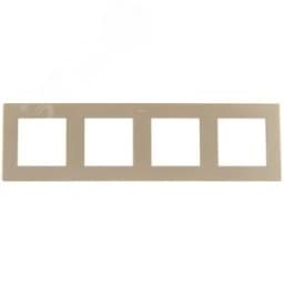 Рамка 4 поста, шампань Simon