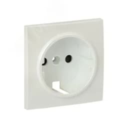 Валенсия лицевая панель розетки 1-местной с/з 16А жемчуг с защ. штор. EKF