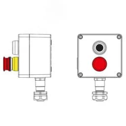 Взрывозащищенный пост управления из алюминия CPE-A-12-(1xP1B(11)-1xP6E(11))-1xKAEPM2MHK-20(C)1Ex d e IIC Т5 Gb / Ex tb IIIC T95°C Db IP66