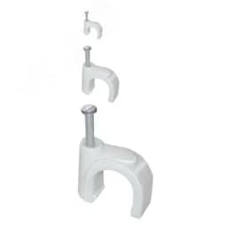 Скоба 6мм круглая пластиковая (100шт) USK11-06-100 IEK