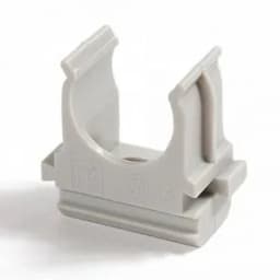 Крепеж-клипса д16мм. для труб АБС-пластик в п/э СЕРАЯ (100шт/2000шт уп/кор).Промрукав PR.02716