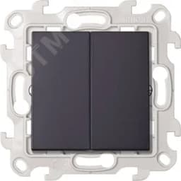 Выключатель двухклавишный кнопочный 10A 250В~ цвета графит S24 Harmonie Simon