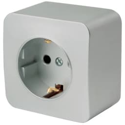 Розетка 1местная сз открытой установки STEKKER 250В 16А IP20 серия София серебро MST161103 49326