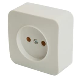 Розетка 1местная бз открытой установки STEKKER 250В 10А IP20 серия София белый MST101101 49301