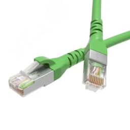 Патч-корд экранированный CAT5E F/UTP 4х2 LSZH зелёный 10м DKC