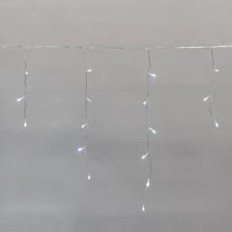 Гирлянда светодиодная Айсикл бахрома 10х06м с эффектом мерцания прозрачный провод IP44 230В диоды БЕЛЫЕ 238LED NEONNIGHT 255545