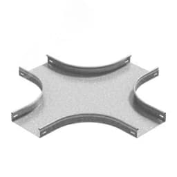 Разветвитель крестообразный плавный универсальный к лотку 600х80, толщина 1,5 мм, Сендзимир цинк