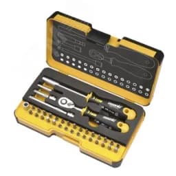 Набор бит SL/HEX/PH/PZ/Tx/SQ/SPANNER/BH/MS с трещоткой и отвертка с держателем бит ERGONIC в кейсе, 36 шт Felo